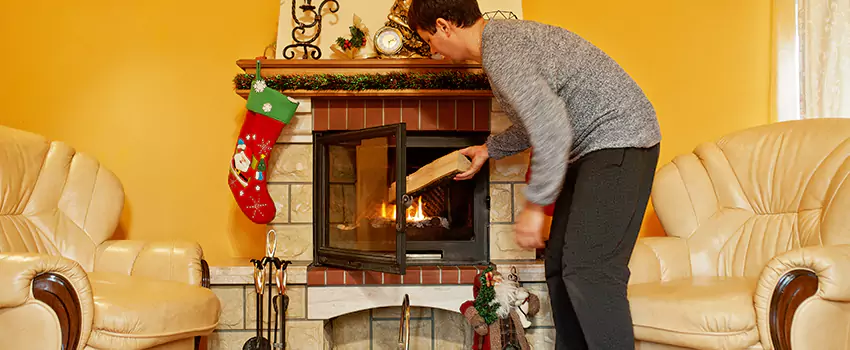 Rusted Metal Fireplace Restoration in Salishan, Washington